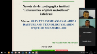 ONLINE MAHORAT DARSI TASHKIL QILINDI